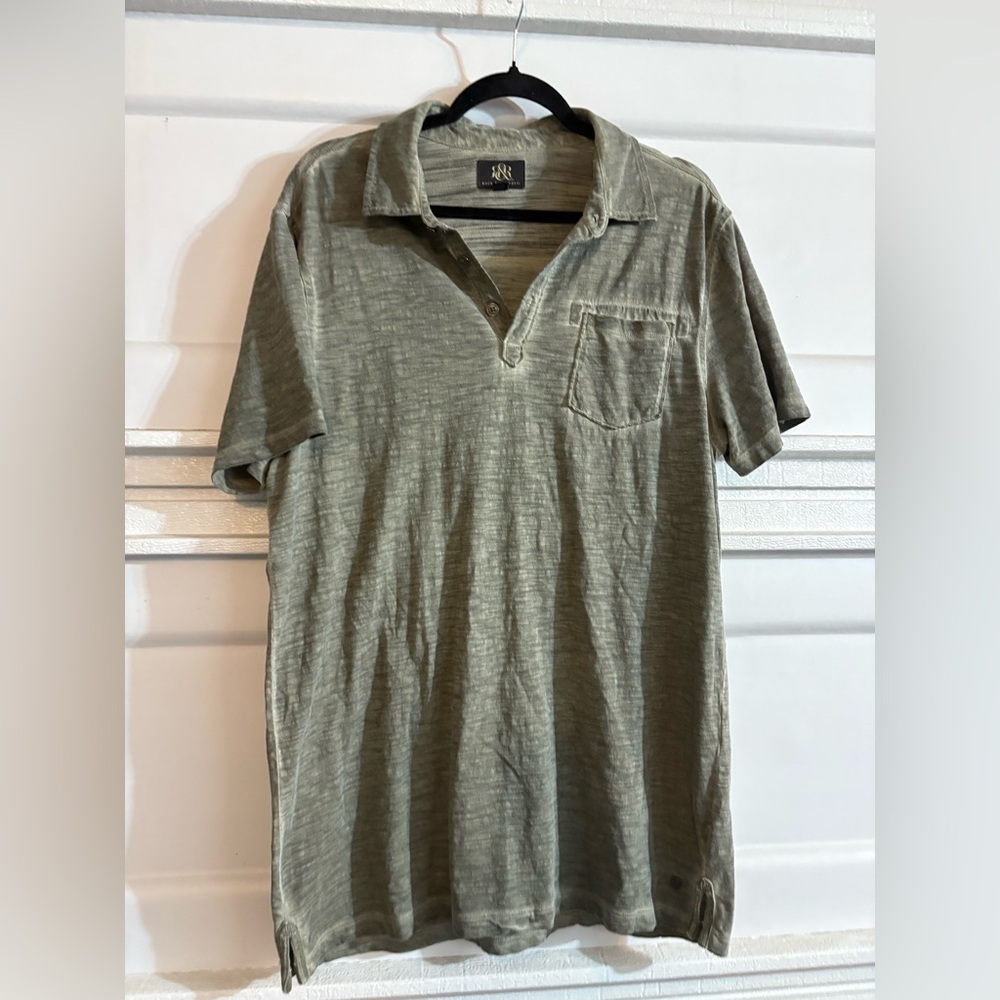 Rock & Republic Men's Olive Polo Shirt